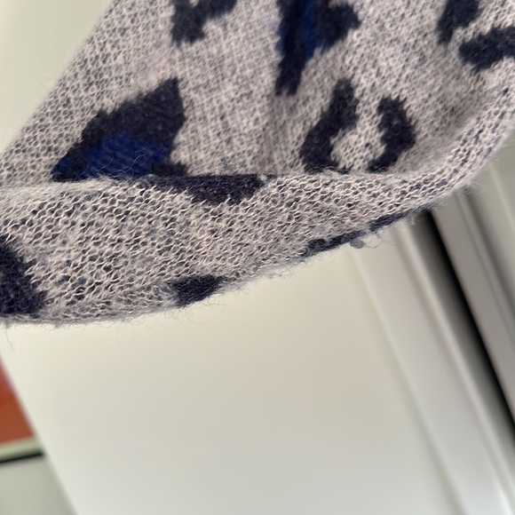 Anine Bing “raif” Leopard Animal Print Oversized Mohair Merino Wool Sweater L - Picture 5 of 9